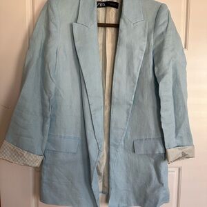 Zara Women's Sky Blue Blazer